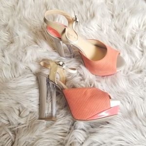 Gianni Bini color block platform heels